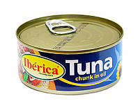 Тунец консервированный куском в подсолнечном масле Iberica Tuna Chunk in Oil, 150 г (8436024298949)