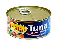 Тунец консервированный куском в рассоле Iberica Tuna Chunk in Brine, 150 г (8436024298932)