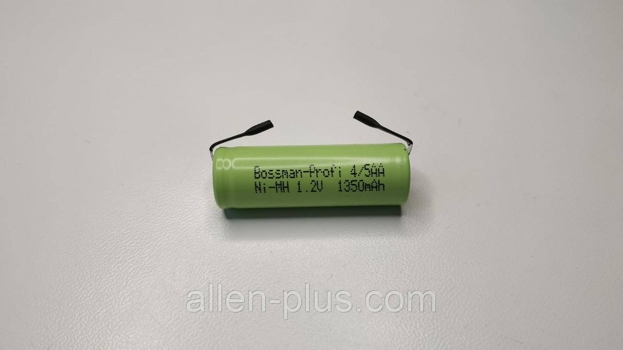Акумулятор Bossman-Profi 4/5AA 1,2V Ni-MH 1350 mAh, з пелюстками, плоский плюс, розмір 14 мм x 43 мм
