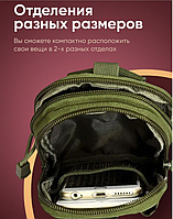 Міцна військова тактична сумка підсумок з кордури для військових, військовий органайзер кольору хакі, GS1