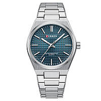 Классические мужские наручные часы Curren 8439 Silver-Blue