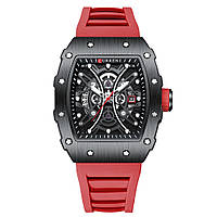 Классические мужские наручные часы Curren 8438 Black-Red