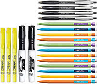 Набор BIC Xtra-Strong (0,9 мм), BIC Brite, BIC Atlantis, BIC Dry Erase Markers механические карандаши ручки ма