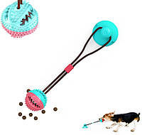 Іграшка для собак і домашніх тварин М'яч на мотузці канат з присоском Perfect Power Інтерактивна Жувальна