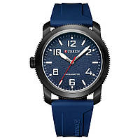 Классические мужские наручные часы Curren 8454 Black-Blue