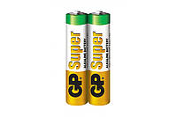 2 Батарейки GP AAA (LR03) Super Alkaline 24A-S2