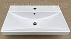 Тумба ЮВВІС для ванної кімнати 50 см біла підвісна СЕМПРІ з умивальником СЕМПРЕ, фото 3