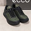 Чоловічі шкіряні кросівки (натуральна шкіра) демісезонні, чоловіче взуття весна осінь, кроси хакі, розмір 40 41 42 43 44 45, фото 4
