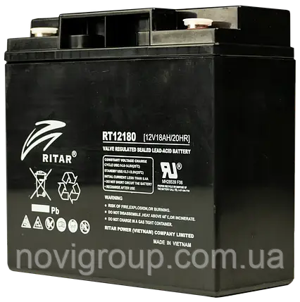 Ritar RT12180 Акумуляторна батарея, фото 2