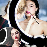 Кільцева лампа Ring fill Light 30 см зі штативом 2м світлодіодне LED кільце від USB з пультом на шнурі, фото 8