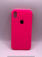 Чехол Silicone Case Full Protective (AA) для Apple iPhone XR (6.1") (Розовый / Barbie pink) 34365