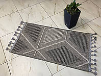 0.6x1.1 Calido 08325b L.Grey / D.Grey безворсовий килим, рогожка.