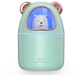 Зволожувач повітря з підсвіткою Humidifier H20 8023, ведмедик зелений