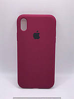 Чехол Silicone Case Full Protective (AA) для Apple iPhone XR (6.1") (Бордовый / Maroon) 34365