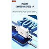Мережевий зарядний пристрій XO L101 з кабелем Type-C 1USB / 2Type-C QC3.0 20W, White, фото 3