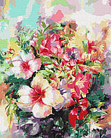 Картина Малювання за номерами Фантазійні квіти Картини в цифрах Польові квіти 40х50 Живопис за номерами Brushme BS52516