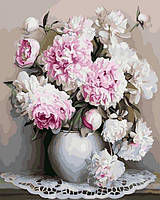 Картина Малювання за номерами Квіти Пишні півонії 40х50 Живопис на полотні Rainbow Art GX22265