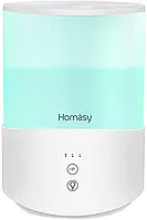 Увлажнитель Homasy Cool Mist 2,5 л, диффузор эфирных масел с 7-цветной подсветкой настроения, автоматическая