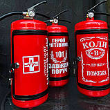 Вогнегасник бар у червоному кольорі, міні-бар на ключі, подарунок пожежнику, оригінальний подарунок до дня ДСНС, фото 5
