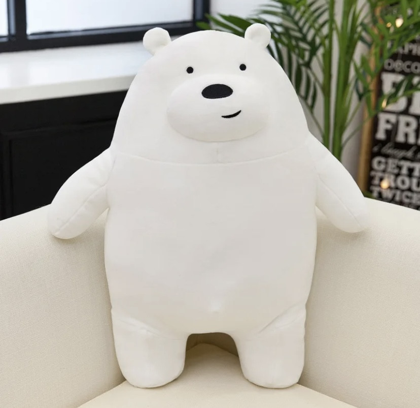 М'яка іграшка Подушка Kawaii Білий Ведмідь Стоячий 60 см Мультфільм Вся правда Про Ведмедів