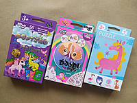 Комплект игр Danko Toys. ФортУно Cute Unicorns + Dooble Image Unicorn + Puzzle