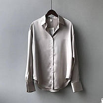 Жіноча шовкова сорочка 4 кольори, 42-46 розміри, фото 2
