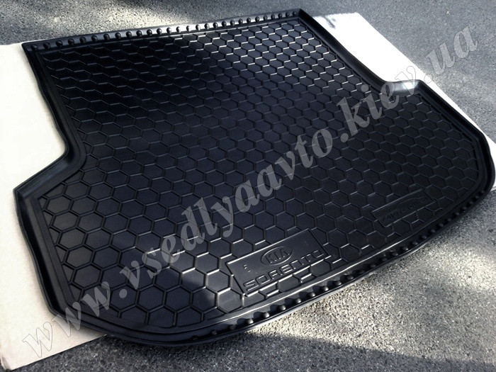 Килимок в багажник KIA Sorento з 2015 р. 5 місць (AVTO-GUMM) пластік+гума
