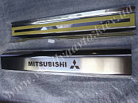 Накладки на пластиковые пороги Mitsubishi LANCER X