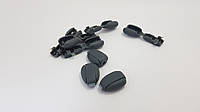 Пластиковый наконечник для шнура "крокодил" темно-серый 2 см