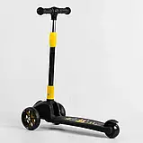 Дитячий складаний триколісний самокат Best Scooter Бамблбі 15172 зі світними колесами та дисками, колеса PU, фото 5