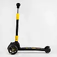 Триколісний самокат для хлопчика Best Scooter 15172 Бамблбі, зі світними колесами та дисками, фото 4