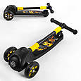 Триколісний самокат для хлопчика Best Scooter 15172 Бамблбі, зі світними колесами та дисками, фото 7