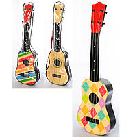 Гітара 2508D (48шт) 57,5см, 4 струни, мікс видів, у чохлі, 18,5-57,5-6см