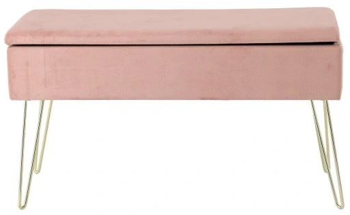 Пуф - банкетка 75*30*40см, рожева зі сховком