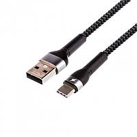 Зарядный дата кабель USB Type-C 1м Провод для передачи данных зарядки телефона ЮСБ Тайп Си Шнур Тип С 1m V2