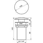 Донний клапан для сифона без переливу Globus Lux HG15-03B (Click-clack), фото 6