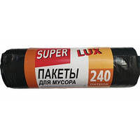 Пакеты для мусора крепкие черные 240л/5 шт.