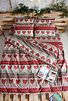 Комплект постельного белья Семейный Вязаные сердца Бязь от PerfectStore