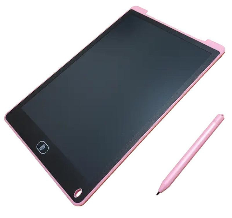 Графічний планшет дощечка для малювання та нотаток e-Writing Board 12" Розовий