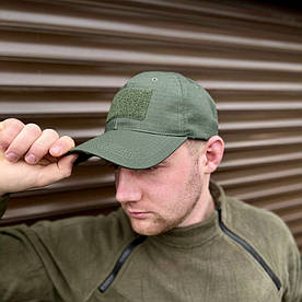 Тактична бейсболка Олива, кепка НГУ Олива, військова бейсболка тактична кепка з липучкою під шеврон