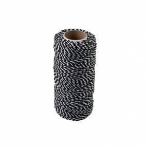 Шнурок поліпропіленовий кручений чорно-білий, 80м (Радосвіт)