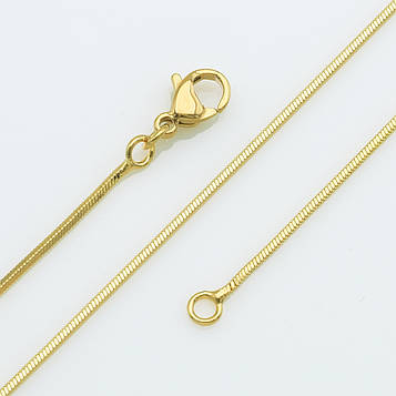 XUPING Ланцюжок Позолота 18к плетіння ювелірний шнур чотири грані Довжина 60см, Ширина 0.1см