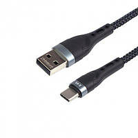 Зарядний дата кабель USB Type-C 1м Провід для передачі даних зарядки телефону ЮСБ Тайп Сі Шнур Тип-С 1m V4