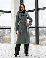 Жіноче демісезонне пальто ПВ-310 сірий