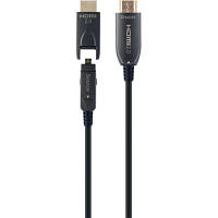 Кабель мультимедийный HDMI to HDMI 50.0m AOC V.2.0, 4K 60Hz Gold Cablexpert (CCBP-HDMID-AOC-50M) - Вища Якість