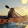 Човен байдарка надувна двомісна Bestway 65077 каяк для спорту риболовлі з веслом та насосом туристичний, фото 4