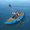 Човен байдарка надувна одномісна Bestway 65115 каяк для спорту риболовлі з веслом та насосом туристична, фото 3
