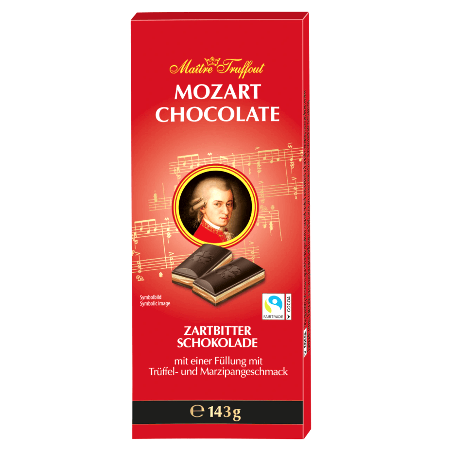 Шоколад Maître Truffout Mozart dark chocolate 143 г