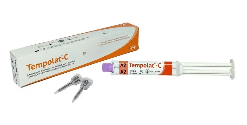 Цемент для тимчасових коронок Темполат-Ц (Tempolat-С) 6г, фото 1