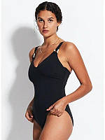 Слитный купальник на объемную грудь Seafolly 11036DD-92 black XL